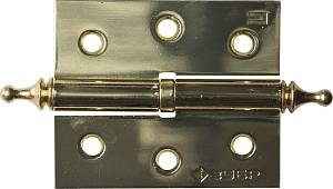 ЗУБР 75 х 63 х 2.5 мм, разъемная, правая, цвет латунь (PB), 2 шт, карточная петля (37605-075-1R)