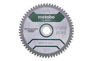 Пильное полотно «multi cut — classic», 216x30 Z60 FZ/TZ 5°neg /B (628655000) Metabo