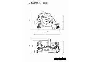 KT 18 LTX 66 BL Аккумуляторная ручная дисковая пила Metabo