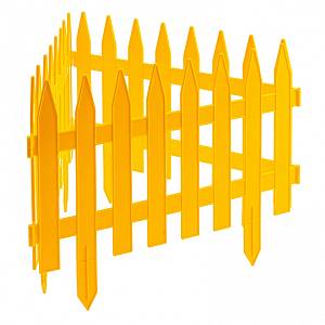 Забор декоративный "Рейка", 28 х 300 см, желтый, Россия, Palisad
